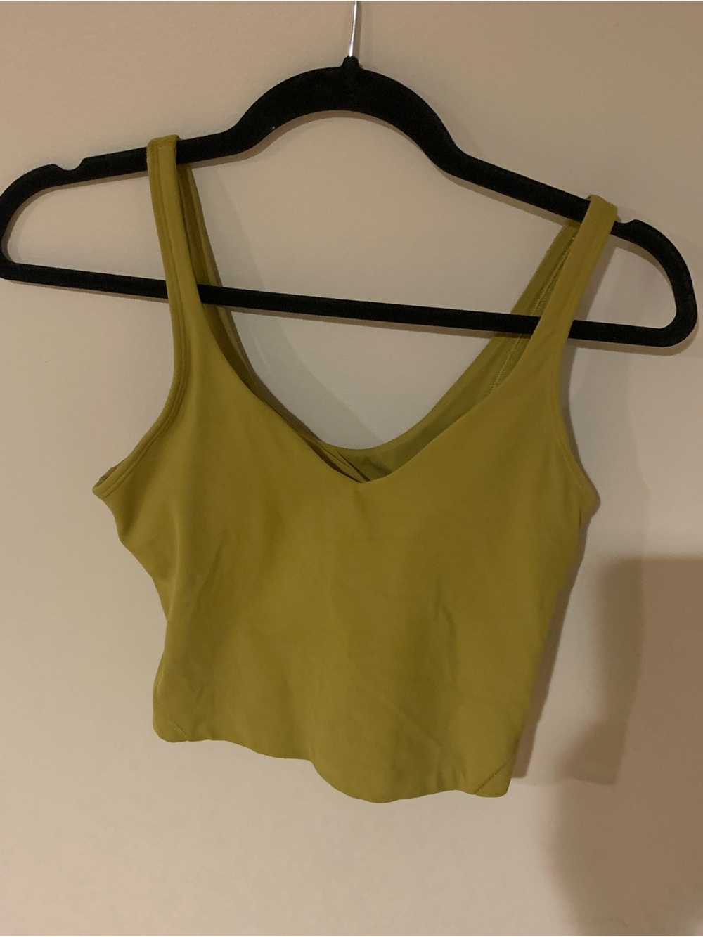 lululemon athletica Olive Green V-Neck Cropped Tank